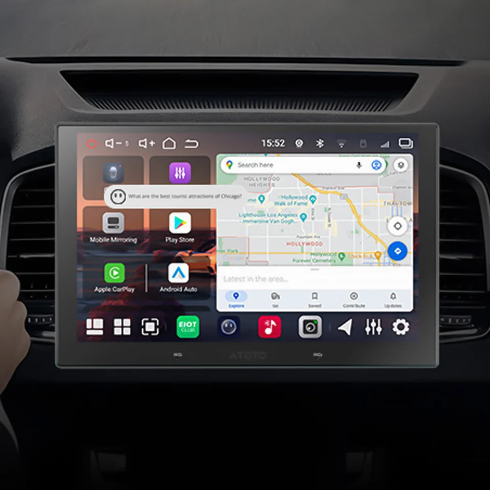 10 inch Universal 2 Din Car Radio Multimedia Player Wireless Carplay Screen Android Auto Car Stereo Intelligent System Atotozone