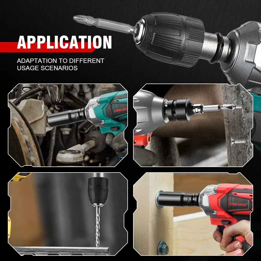 12Pcs Set 14/17/18/19/21/22 MM Electric Screwdrivers Wrench Accessories Impact Wrench Socket Adapter Kit Drill Drive Adapter SET